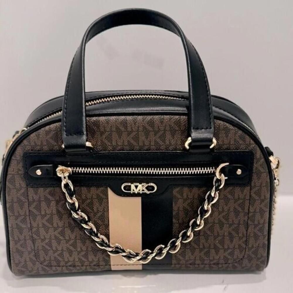 Michael KORS Williamsburg logo-plaque leather tote bag, purse new - Picture 3 of 12